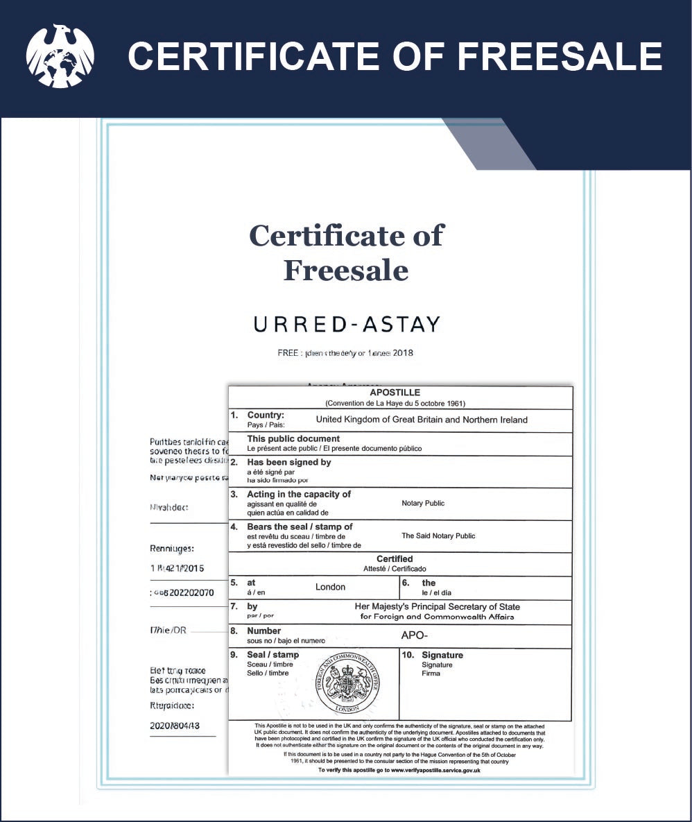 Certificate of Freesale – Express Apostille Service Apostille Service