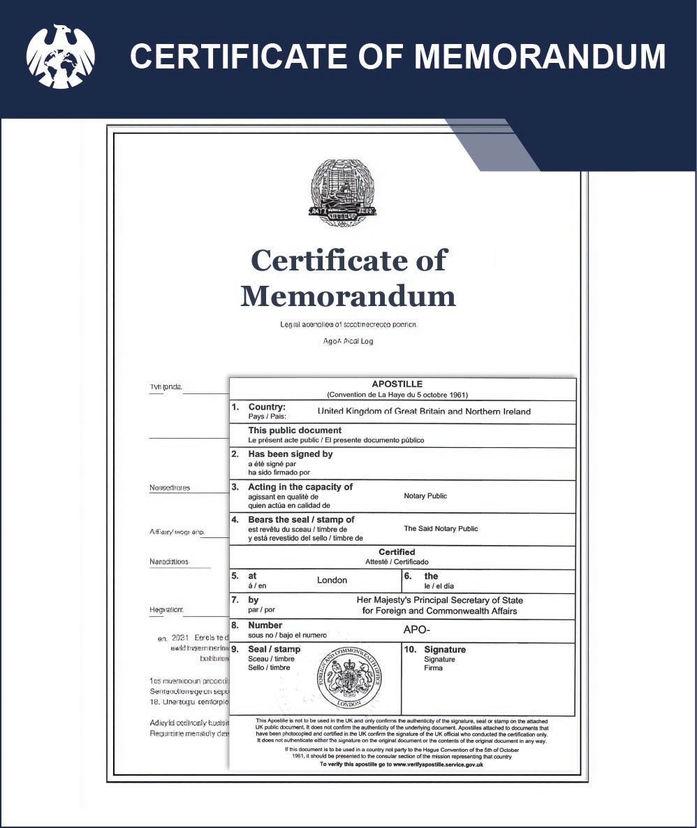 Certificate of Memorandum – Express Apostille Service