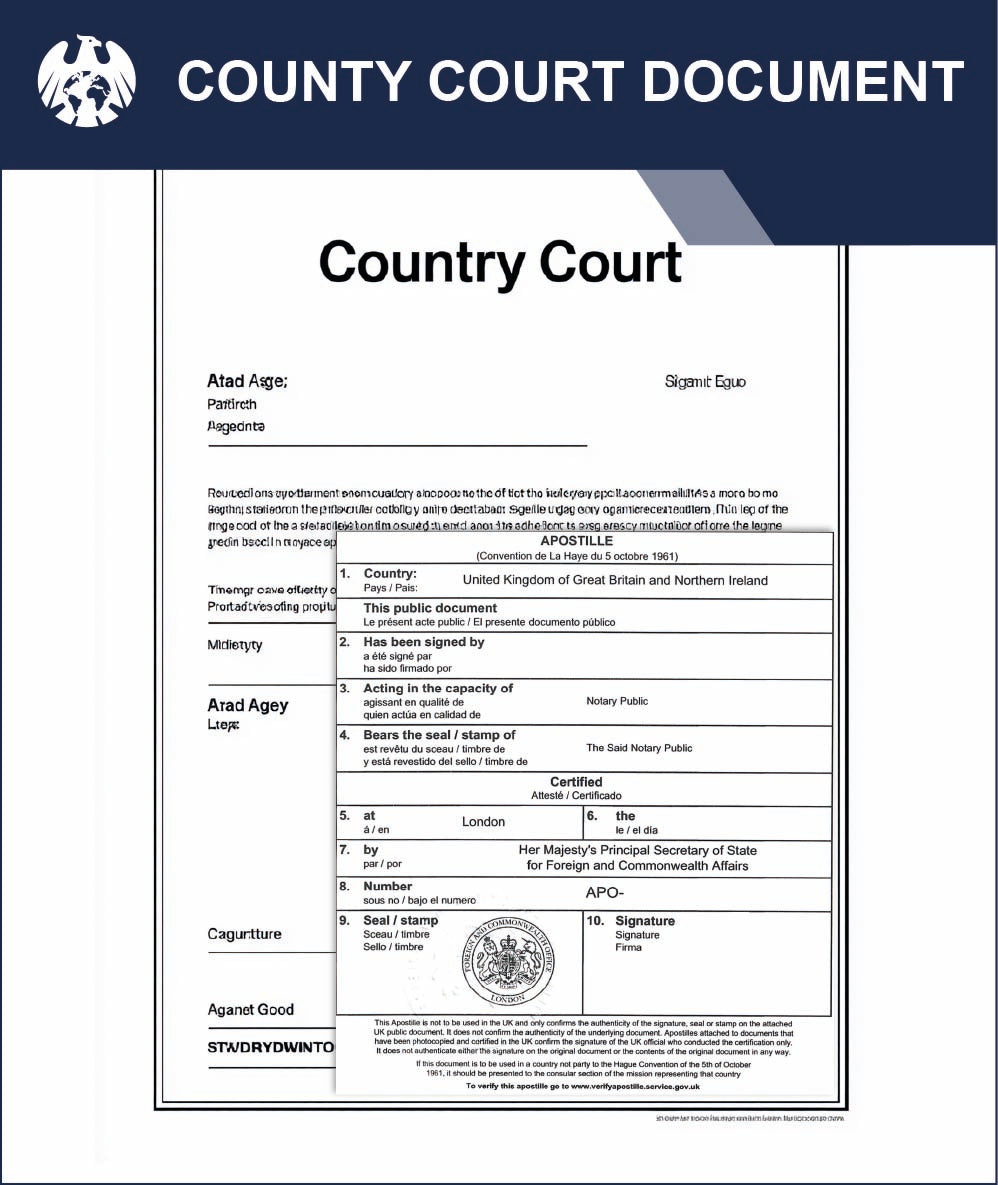 County Court Document – Express Apostille Service
