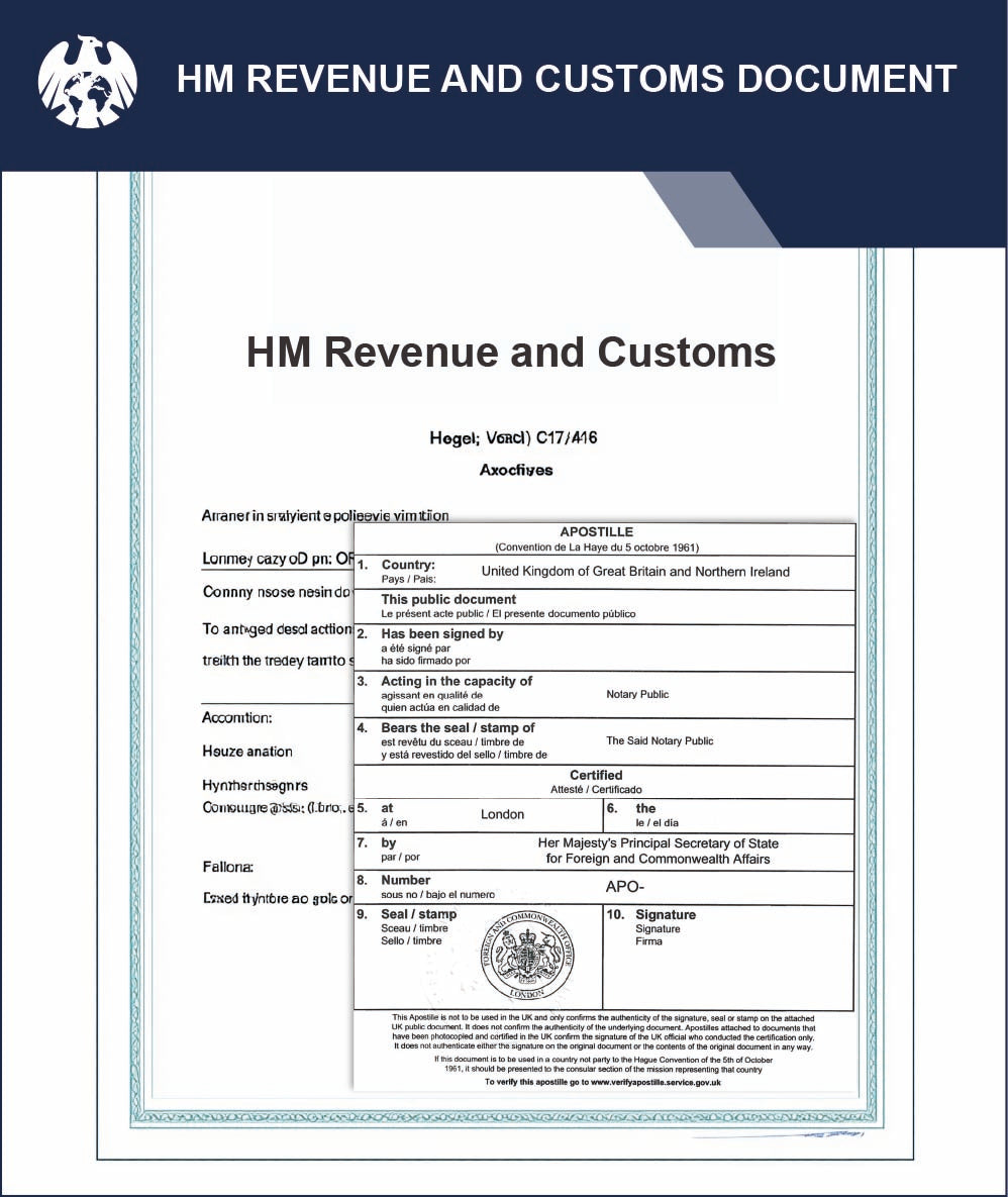 HM Revenue and Customs (HMRC) Document – Express Apostille Service