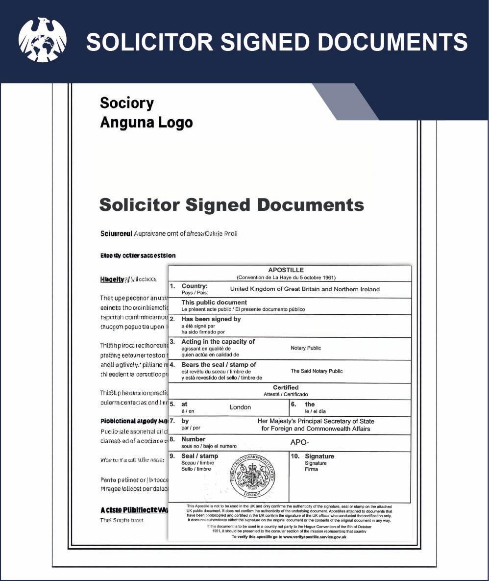 Solicitor Signed Documents – Express Apostille Service