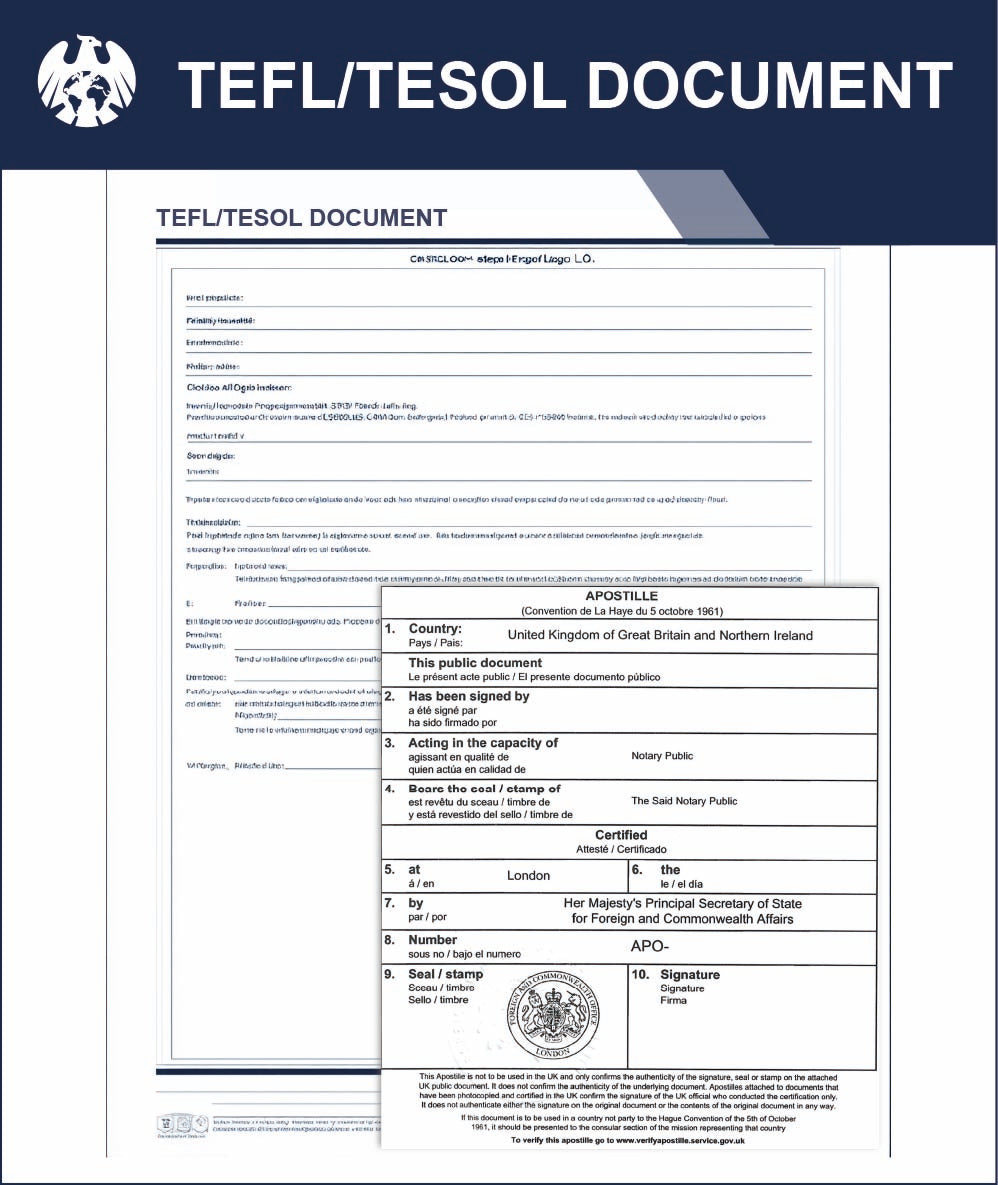 TEFL or TESOL Document – Express Apostille Service