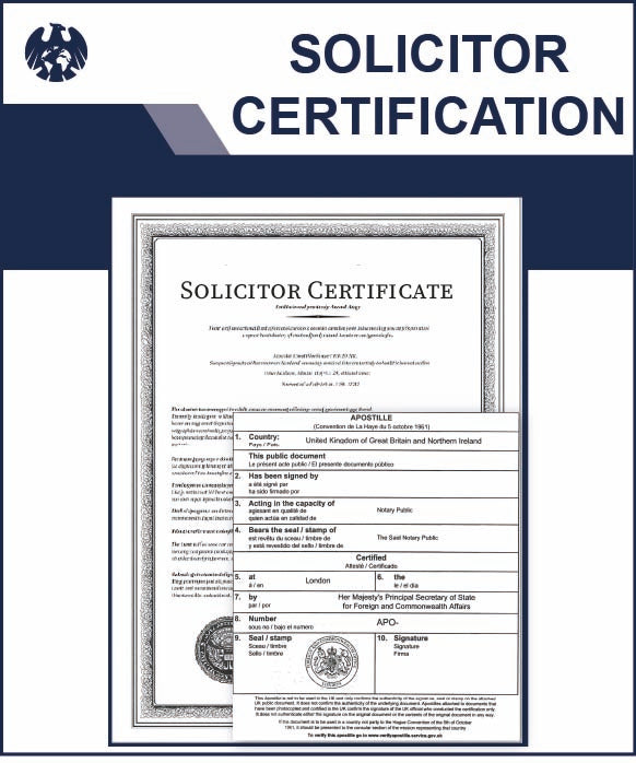 Solicitor Certification + E-Apostille