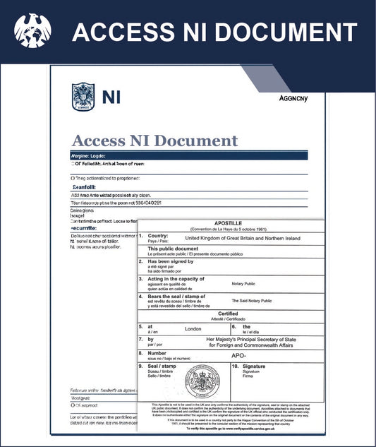 Access NI Document – Express Apostille Service