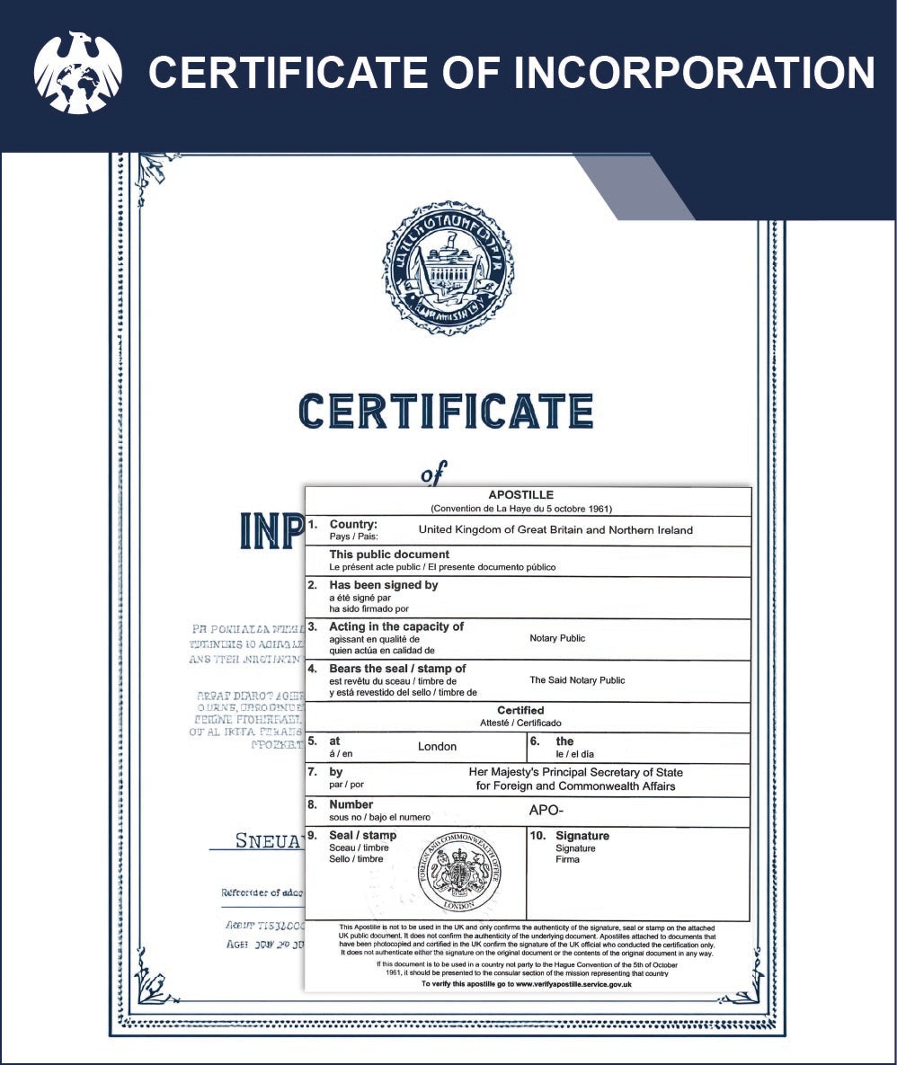 Certificate of Incorporation – Express Apostille Service
