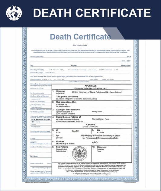 Death Certificate – Express Apostille Service