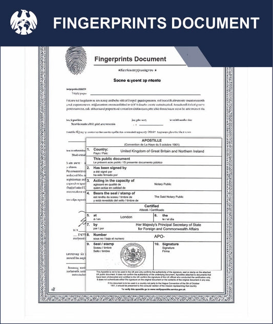 Fingerprints Document – Express Apostille Service