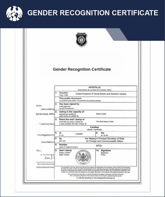 Gender Recognition Certificate – Express Apostille Service