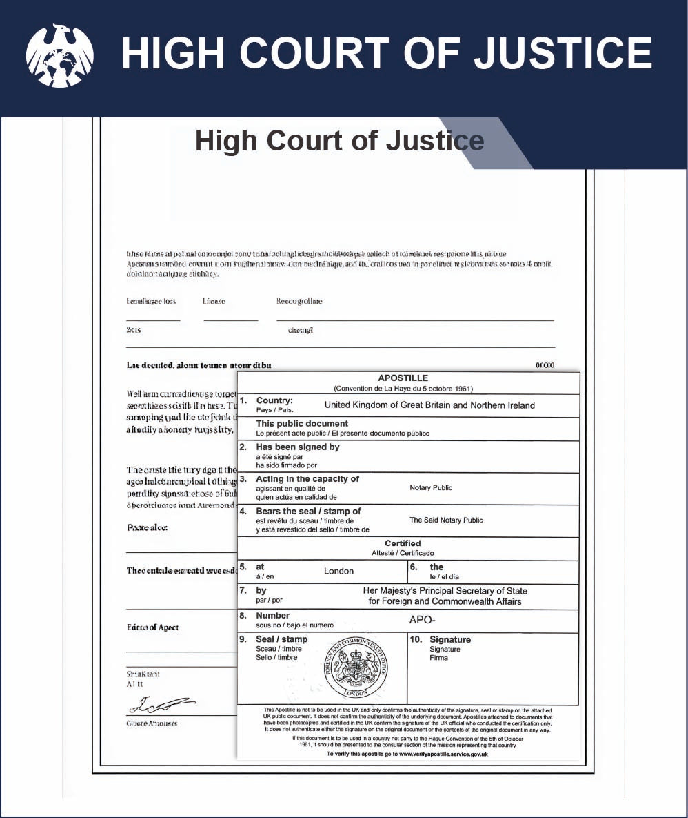 High Court of Justice Document – Express Apostille Service