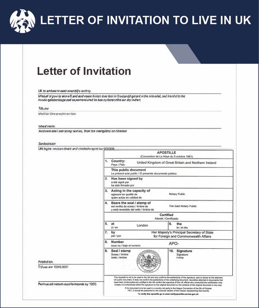 Letter of Invitation (to live in UK) – Express Apostille Service