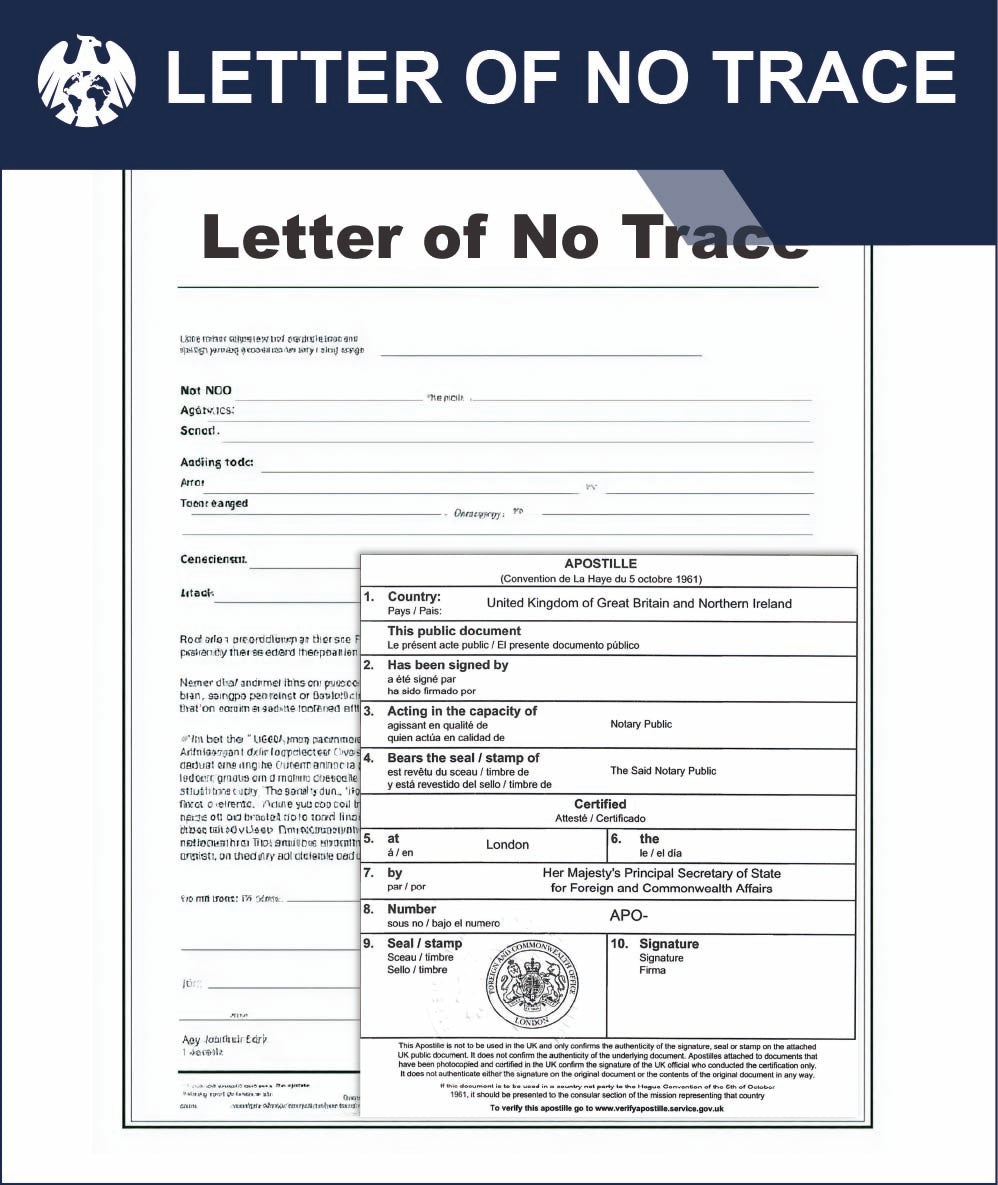 Letter of No Trace – Express Apostille Service