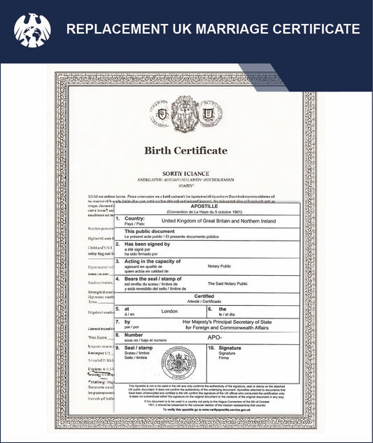 Replacement Birth Certificate (UK)