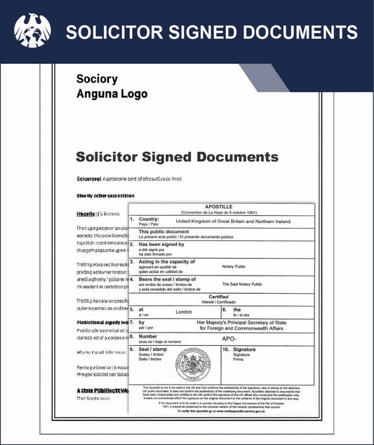 Solicitor Signed Documents – Express Apostille Service