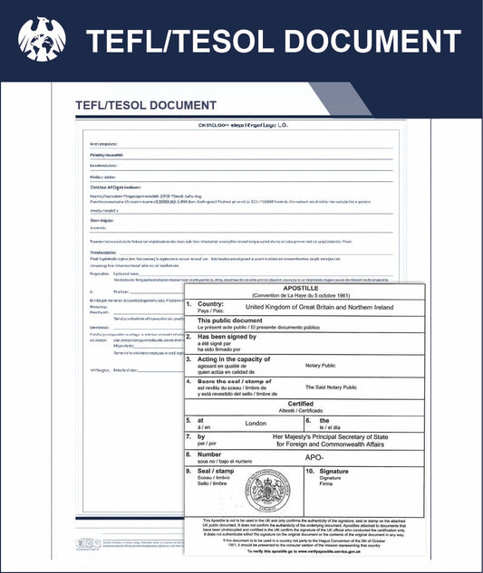 TEFL or TESOL Document – Express Apostille Service
