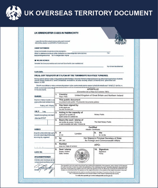 UK Overseas Territory Document – Express Apostille Service