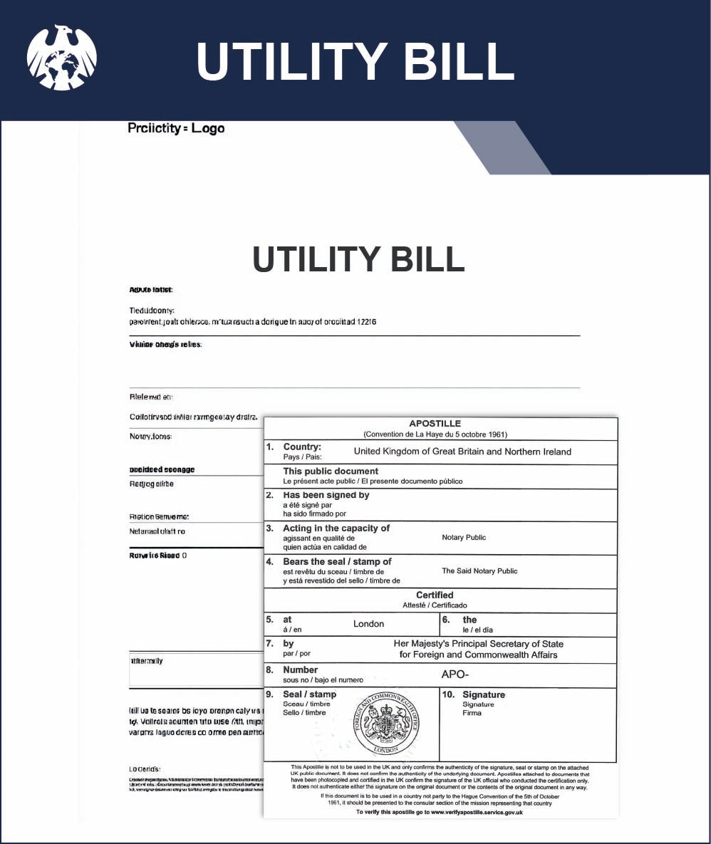 Utility Bill – Express Apostille Service