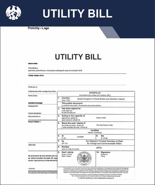 Utility Bill – Express Apostille Service
